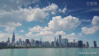 芝加哥，<strong>伊</strong>利诺伊州</strong>，美国上空的云